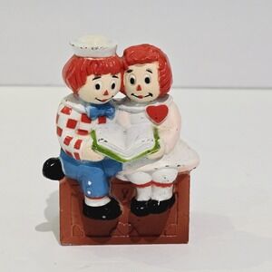 Vintage Die Cast Metal Raggedy Ann And Andy Figure Hong Kong Vanity Fair